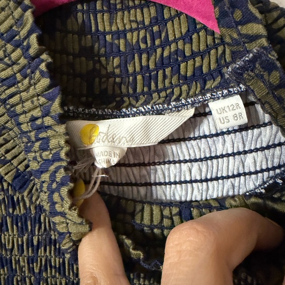 Boden Olive Paisley High-Neck Midi Dress size 8 - Picture 9 of 9